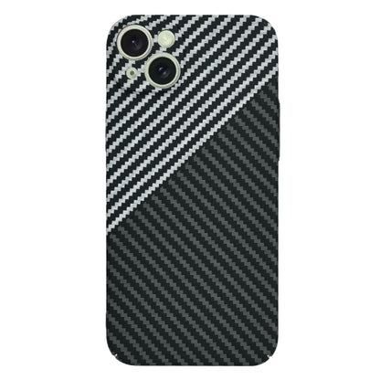 Hoes voor Apple iPhone 15 Plus, Techsuit, Carbonite FiberShell, Zwart Grijs