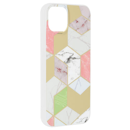 Hülle für Apple iPhone 15 Plus, Techsuit, Marble, Lila