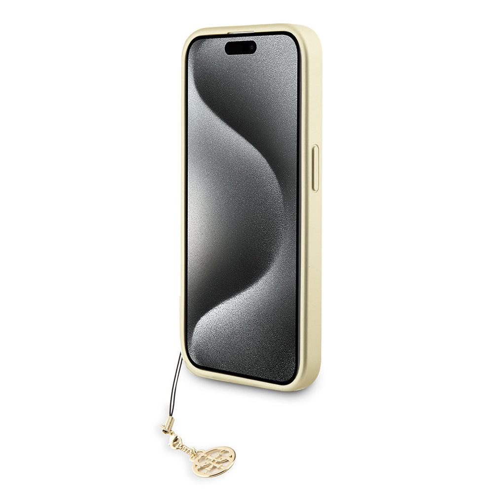Étui pour Apple iPhone 15 Pro, Guess, 4G Charm, Gris