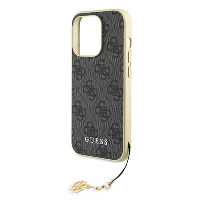 Étui pour Apple iPhone 15 Pro, Guess, 4G Charm, Gris