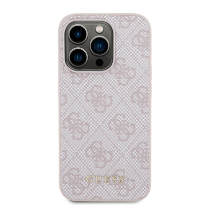 Hoesje voor Apple iPhone 15 Pro, Guess, 4G Metal Gold Logo, Roze