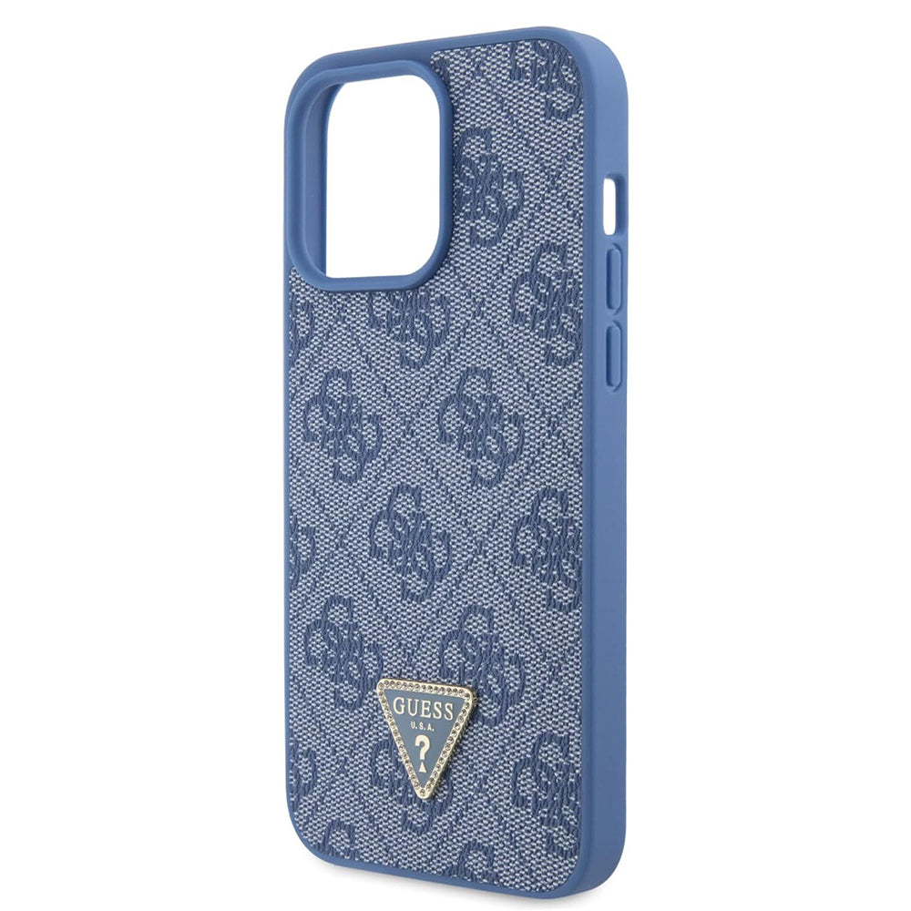 Hülle für Apple iPhone 15 Pro, Guess, Crossbody 4G Metal Logo, Blau
