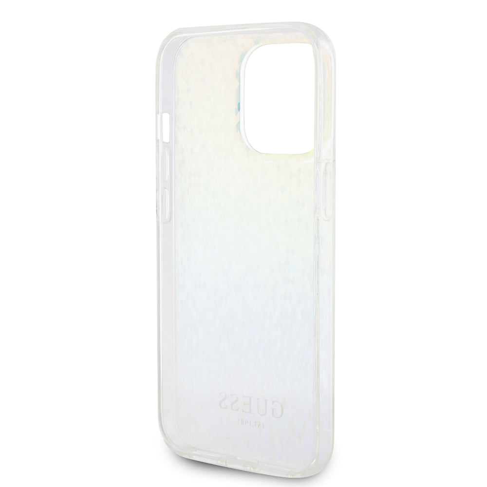 Étui pour Apple iPhone 15 Pro, Guess, IML Faceted Mirror Disco Iridescent, Multicolore