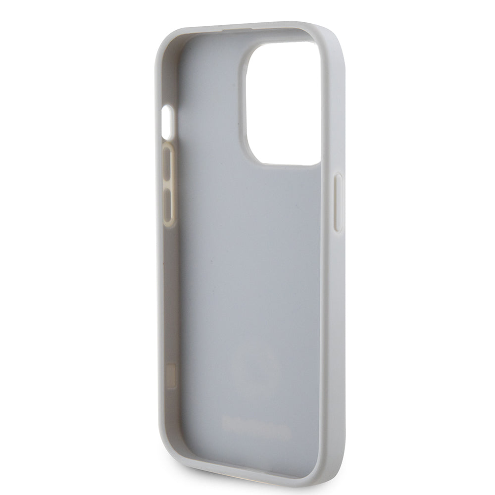 Hülle für Apple iPhone 15 Pro, Guess, Strass Metal Logo, Silberfarben