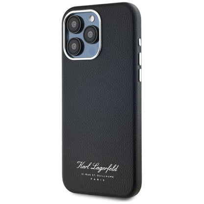 Étui pour Apple iPhone 15 Pro, Karl Lagerfeld, Grained Hotel RSG, Noir