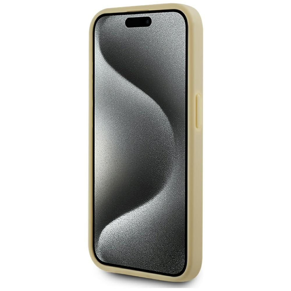 Hoes voor Apple iPhone 15 Pro, Karl Lagerfeld, Metal Signature, Goud
