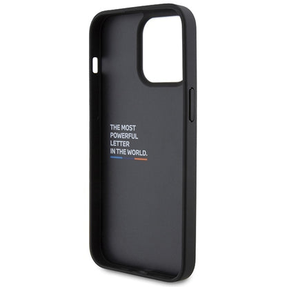 Étui pour Apple iPhone 15 Pro Max, BMW, Stamp Tricolore, Noir