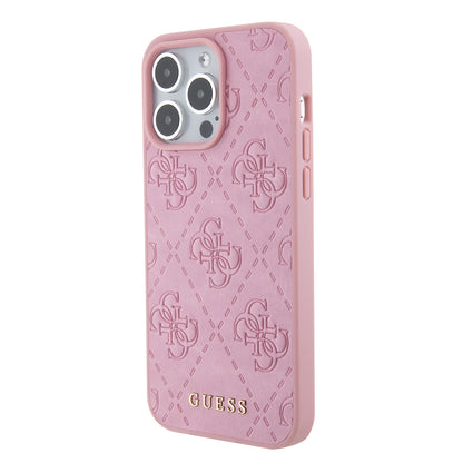 Étui pour Apple iPhone 15 Pro Max, Guess, 4G Estampé, Rose