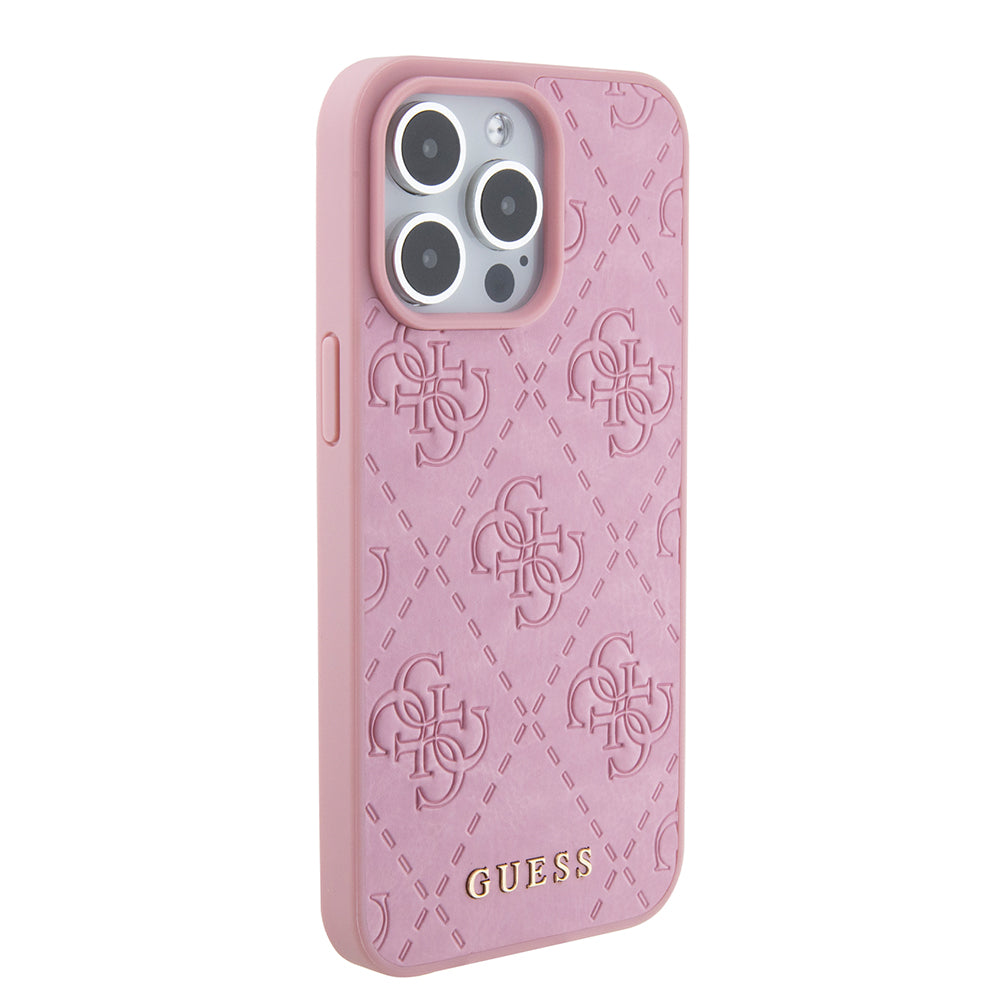 Étui pour Apple iPhone 15 Pro Max, Guess, 4G Estampé, Rose