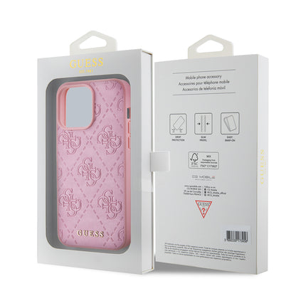 Étui pour Apple iPhone 15 Pro Max, Guess, 4G Estampé, Rose