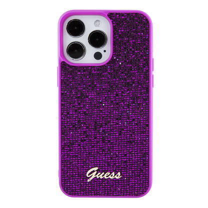 Hoes voor Apple iPhone 15 Pro Max, Guess, Disco Metal Script, Fuchsia