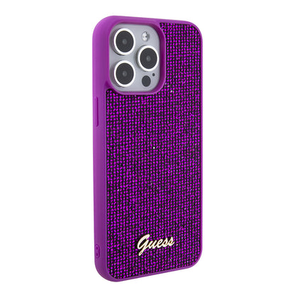 Hoes voor Apple iPhone 15 Pro Max, Guess, Disco Metal Script, Fuchsia
