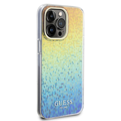 Hoesje voor Apple iPhone 15 Pro Max, Guess, IML Faceted Mirror Disco Iridescent, Meerkleurig