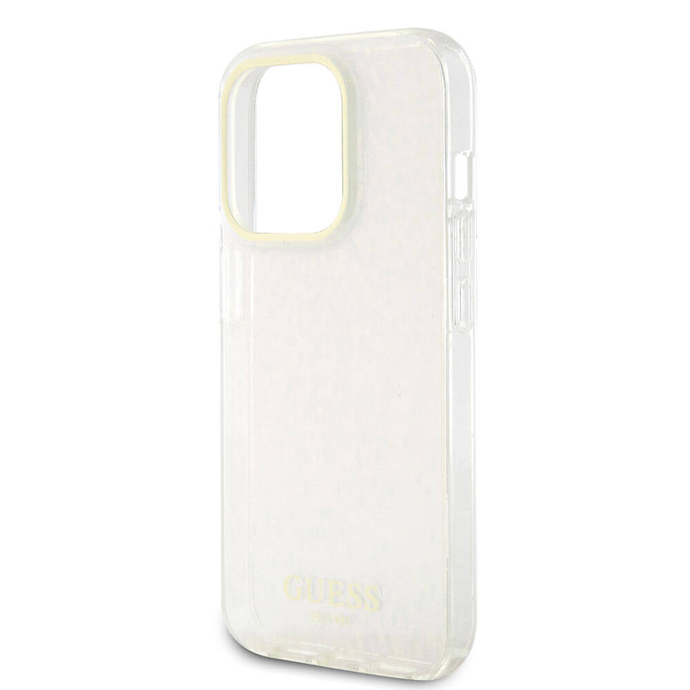 Hoesje voor Apple iPhone 15 Pro Max, Guess, IML Faceted Mirror Disco Iridescent, Roze