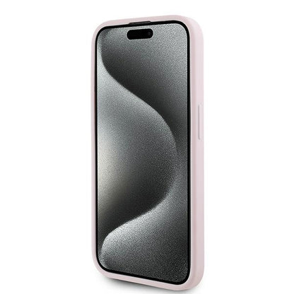 Hoes voor Apple iPhone 15 Pro Max, Karl Lagerfeld, Diagonal Quilted Script, Roze