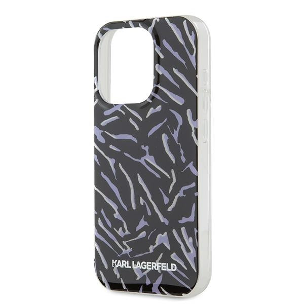 Étui pour Apple iPhone 15 Pro Max, Karl Lagerfeld, Zebra with Cord Strap, Violet