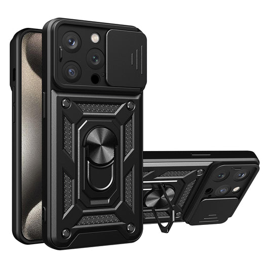 Coque pour Apple iPhone 15 Pro Max, Techsuit, CamShield, Noire