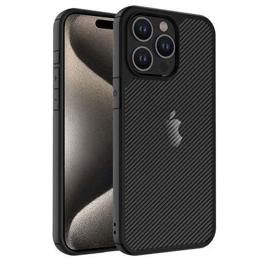 Étui pour Apple iPhone 15 Pro Max, Techsuit, CarbonFuse, Noir