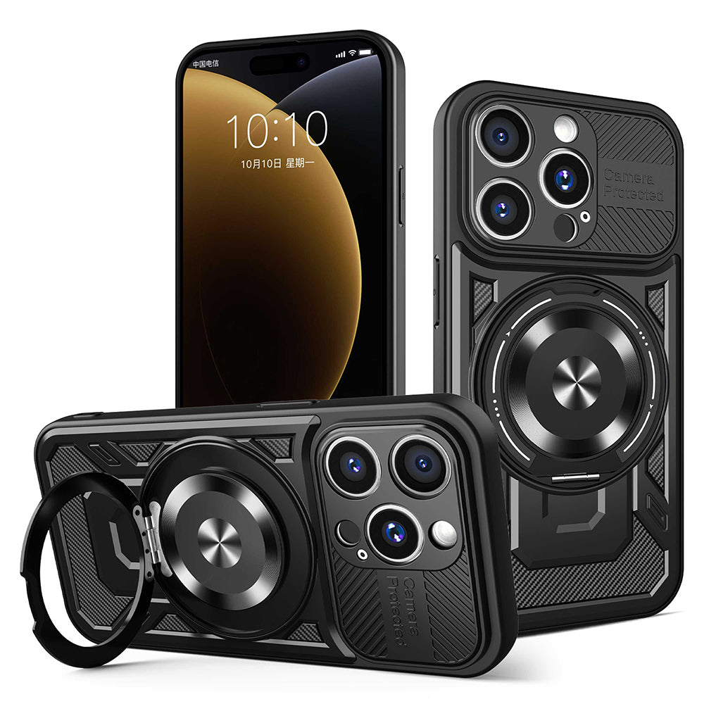Coque pour Apple iPhone 15 Pro Max, Techsuit, RuggedCam, Noire