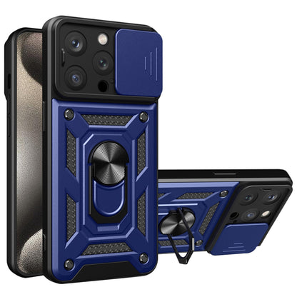 Hoes voor Apple iPhone 15 Pro, Techsuit, CamShield, Blauw