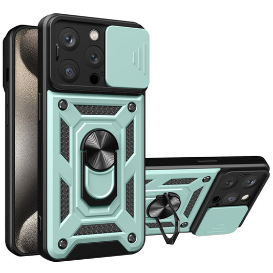 Hülle für Apple iPhone 15 Pro, Techsuit, CamShield, Grün