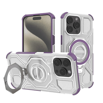 Hülle für Apple iPhone 15 Pro, Techsuit, Carbon Shield Pro, Lila