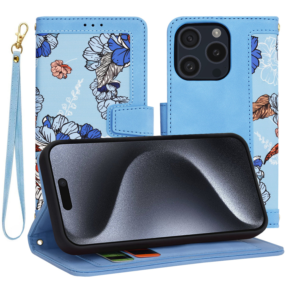Coque pour Apple iPhone 15 Pro, Techsuit, FlipCraft, Bleu
