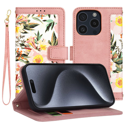 Coque pour Apple iPhone 15 Pro, Techsuit, FlipCraft, Rose
