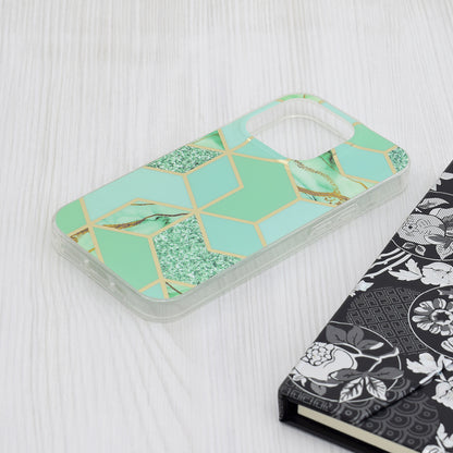 Coque pour Apple iPhone 15 Pro, Techsuit, Marble, Vert