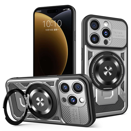 Hoes voor Apple iPhone 15 Pro, Techsuit, RuggedCam, Grijs