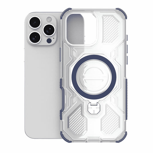 Hülle für Apple iPhone 15, Techsuit, Carbon Shield Pro, Blau