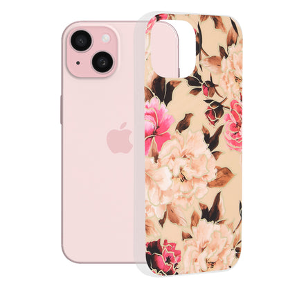 Coque pour Apple iPhone 15, Techsuit, Marble, Beige