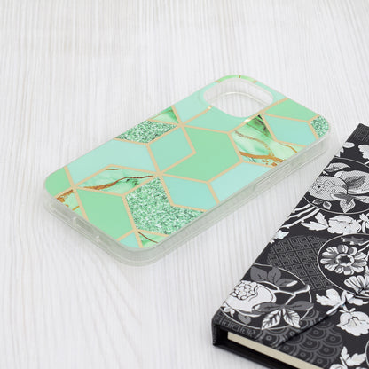 Coque pour Apple iPhone 15, Techsuit, Marble, Vert