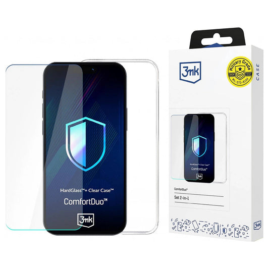 Hoesje voor Apple iPhone 16, 3MK, ComfortDuo, Transparant