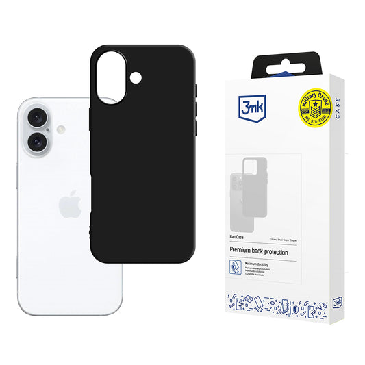 Coque pour Apple iPhone 16, 3MK, Noire Mate