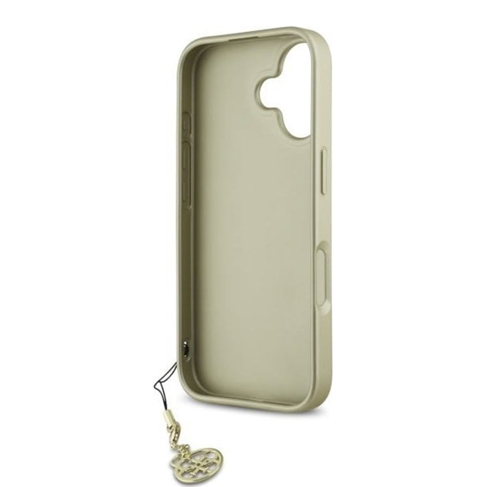 Hoes voor Apple iPhone 16, Guess, 4G Charm, Zwart