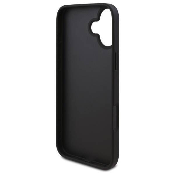 Hoes voor Apple iPhone 16, Guess, 4G Triangle Logo, Zwart