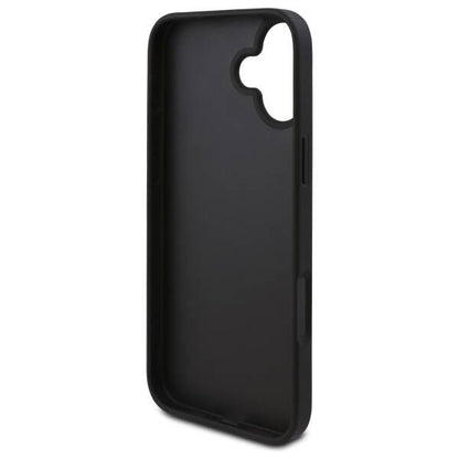 Hoes voor Apple iPhone 16, Guess, 4G Triangle Logo, Zwart