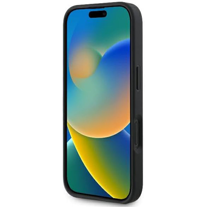 Hoes voor Apple iPhone 16, Guess, Fixed Glitter Big 4G, Zwart