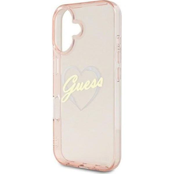 Hoes voor Apple iPhone 16, Guess, IML Heart, Roze