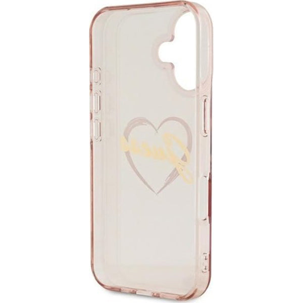 Hoes voor Apple iPhone 16, Guess, IML Heart, Roze