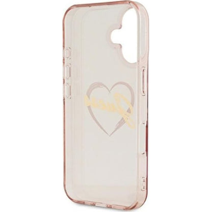 Hoes voor Apple iPhone 16, Guess, IML Heart, Roze
