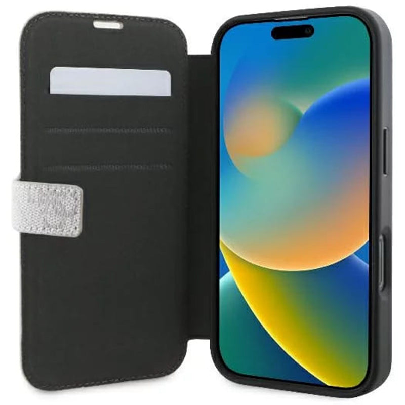 Hülle für Apple iPhone 16 Plus, Guess, 4G Book, Rosa