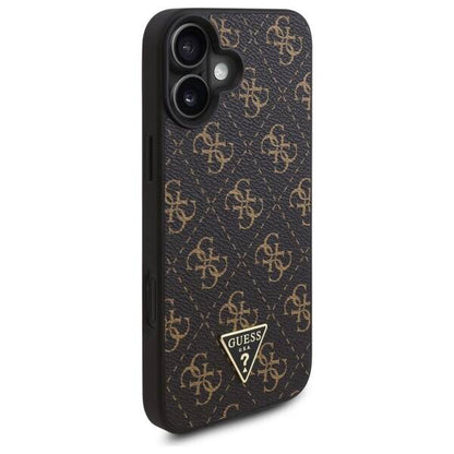 Étui pour Apple iPhone 16 Plus, Guess, logo Triangle 4G, Noir