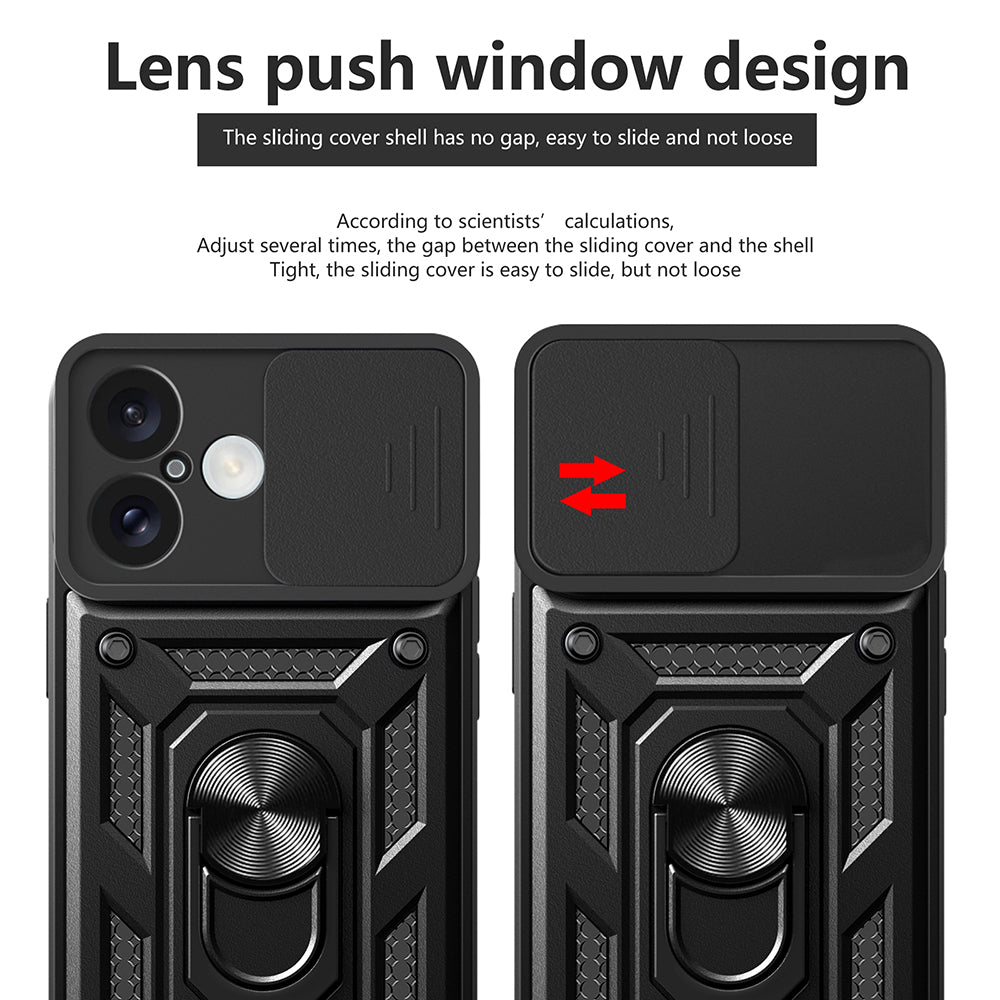 Coque pour Apple iPhone 16 Plus, Techsuit, CamShield, Noire