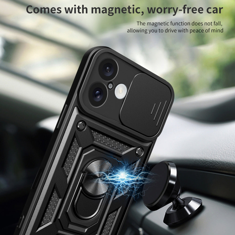 Coque pour Apple iPhone 16 Plus, Techsuit, CamShield, Noire