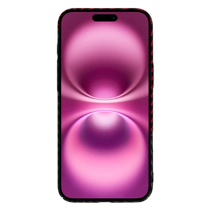 Coque pour Apple iPhone 16 Plus, Techsuit, Carbonite FiberShell, Noir Rouge