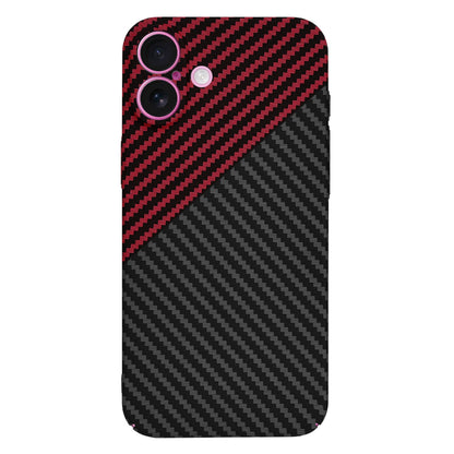 Coque pour Apple iPhone 16 Plus, Techsuit, Carbonite FiberShell, Noir Rouge