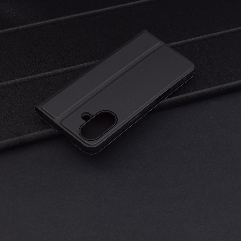 Case for Apple iPhone 16 Plus, Techsuit, Magskin Book, Black