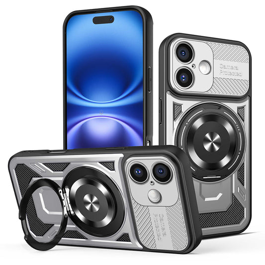 Hoes voor Apple iPhone 16 Plus, Techsuit, RuggedCam, Grijs